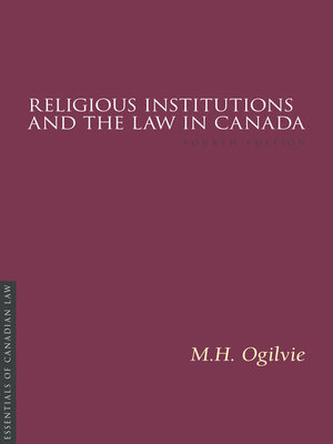 cover image of Religious Institutions and the Law in Canada
